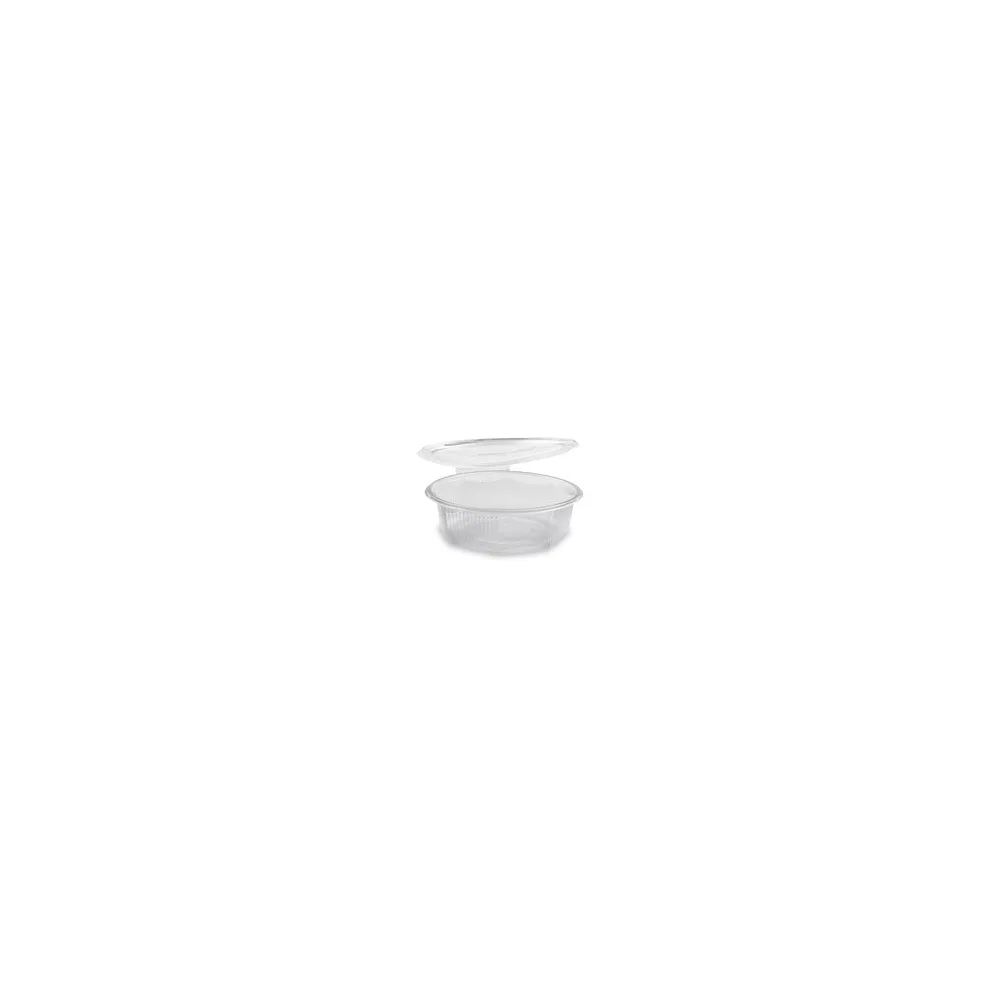 Achteckbecher klar mit angehängtem Deckel 1500 ml (PP), 25 Stk.