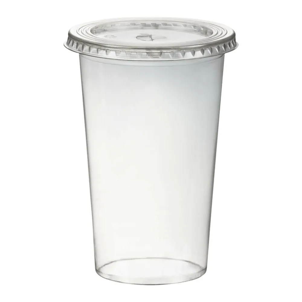 Smoothiebecher inkl. Deckel mit Schlitz 500 ml, O 95mm, PET, glasklar, 50 Stk. – Bild 2