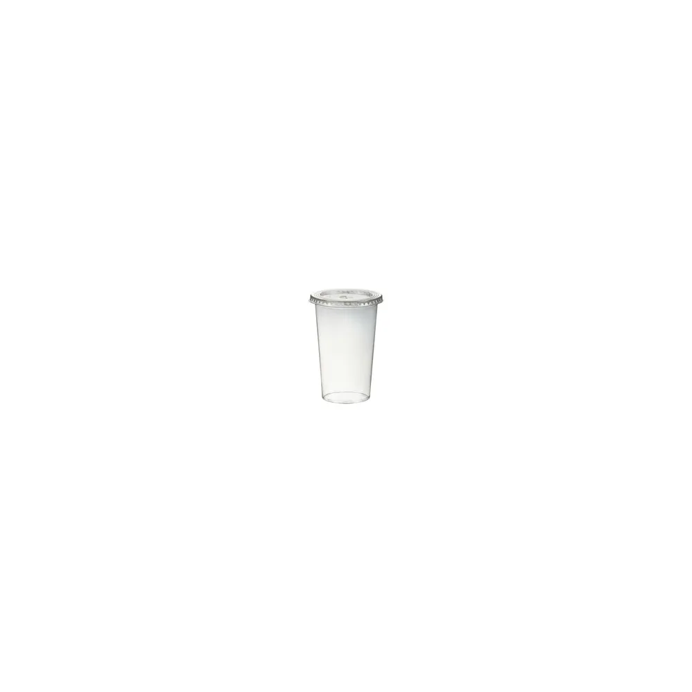 Smoothiebecher inkl. Deckel mit Schlitz 400 ml, O 95mm, PET, glasklar, 50 Stk.