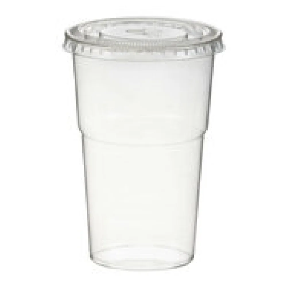 Smoothiebecher inkl. Deckel mit Schlitz 300 ml, O 78mm, PET, glasklar, 50 Stk.