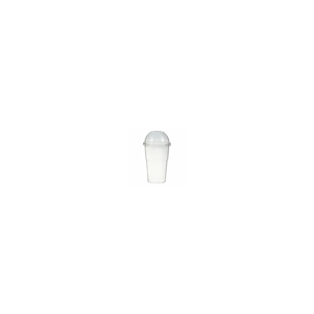Smoothiebecher + Domdeckel mit Öffnung 200 ml, O 78mm, PET, glasklar, 50 Stk.