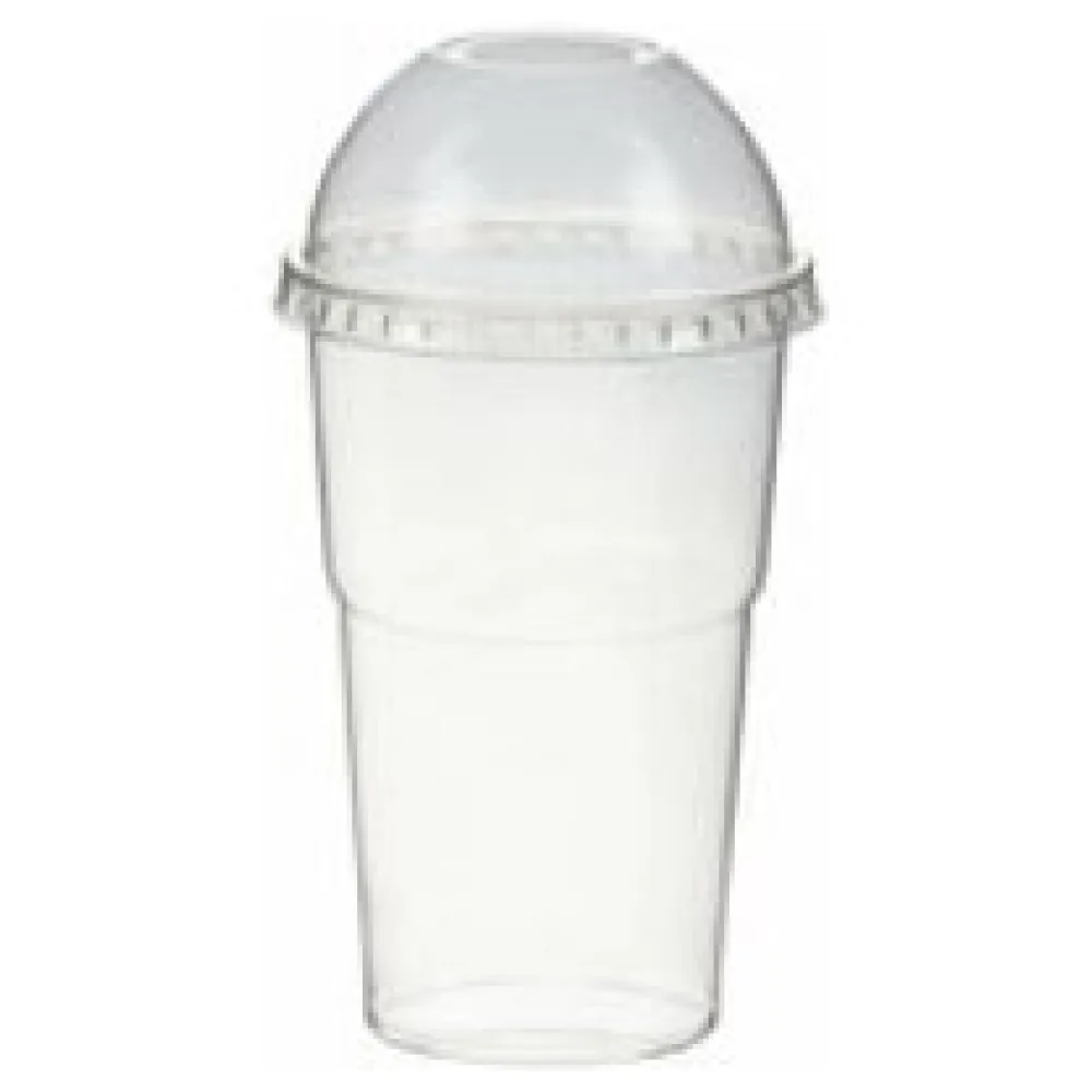 Smoothiebecher + Domdeckel mit Öffnung 200 ml, O 78mm, PET, glasklar, 50 Stk. – Bild 3