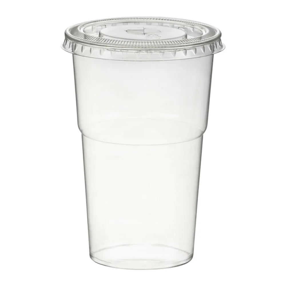Smoothiebecher inkl. Deckel mit Schlitz 200 ml, O 78mm, PET, glasklar, 50 Stk. – Bild 2