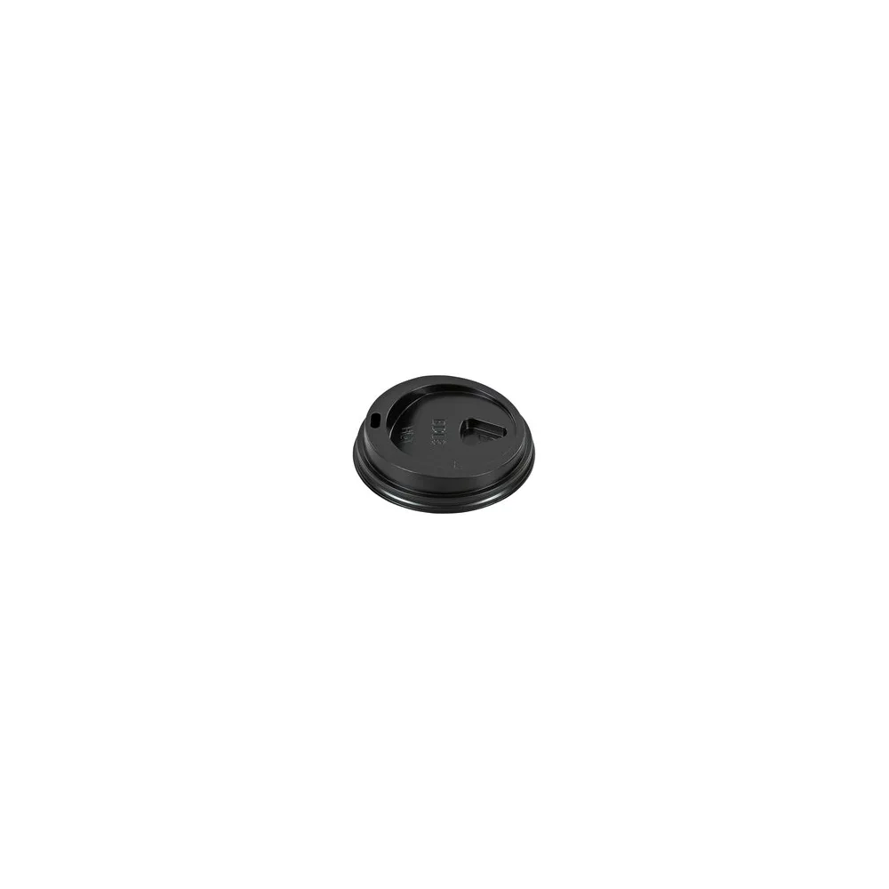 Domdeckel schwarz für Pappbecher - "Coffee to go" - 200ml mit 80mm O, 75 Stk.