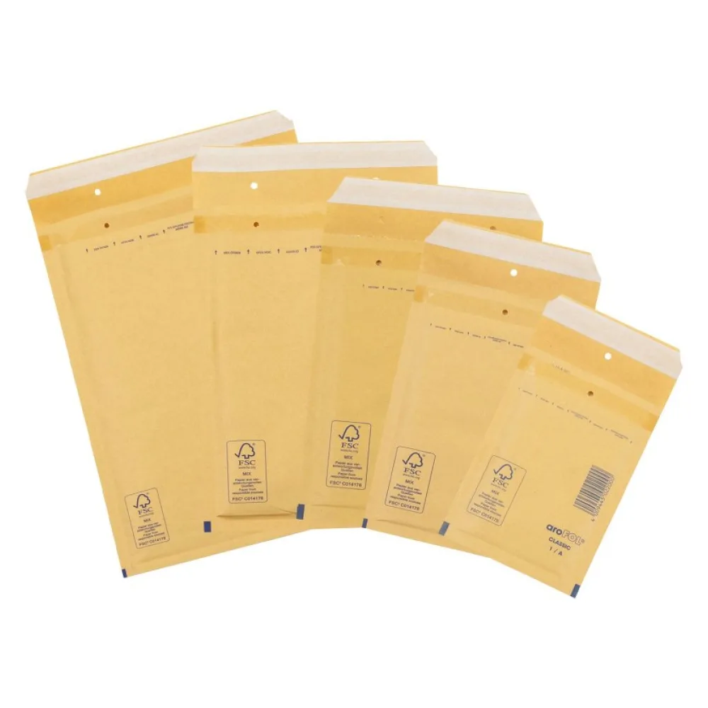 BUDGET Luftpolstertaschen 2/B-12, 120x215mm, passend für A6, braun, 200 Stk. – Bild 2