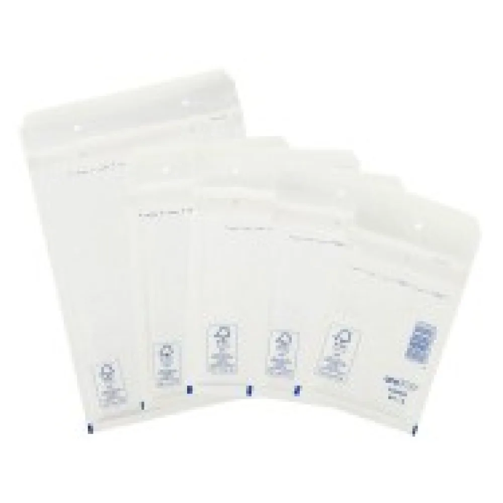 BUDGET Luftpolstertaschen 2/B-12, 120x215mm, passend für A6, weiß, 200 Stk.