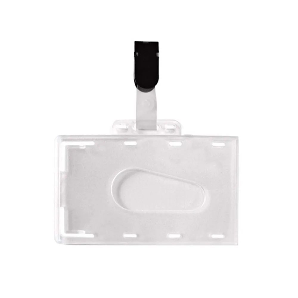 Ausweishülle, Kartenhülle, Namensschild aus PVC mit Clip, 54x86mm, 50 Stk. – Bild 2