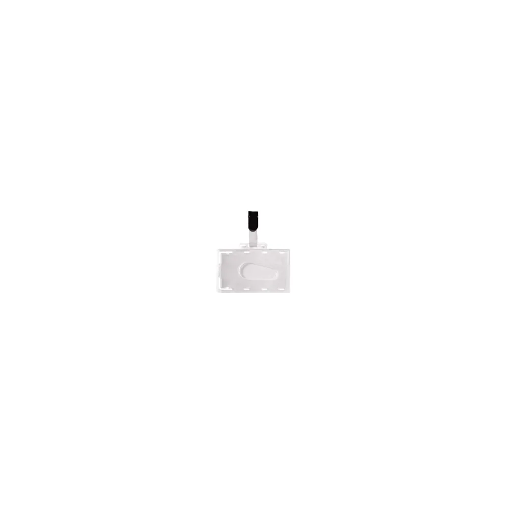 Ausweishülle, Kartenhülle, Namensschild aus PVC mit Clip, 54x86mm, 50 Stk.
