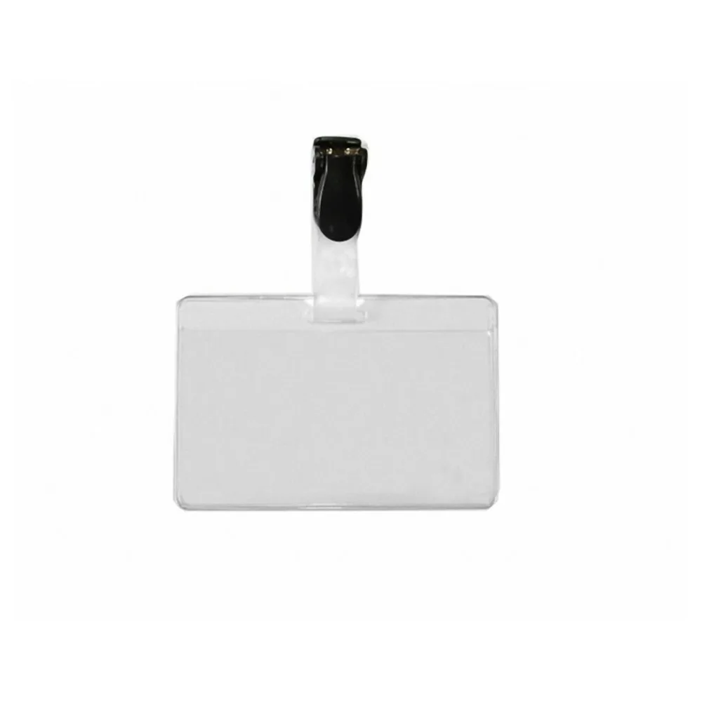 Kartenhalter Ausweishülle Namensschild 75x95/60x88mm mit Clip + Einleger 25 Stk. – Bild 2