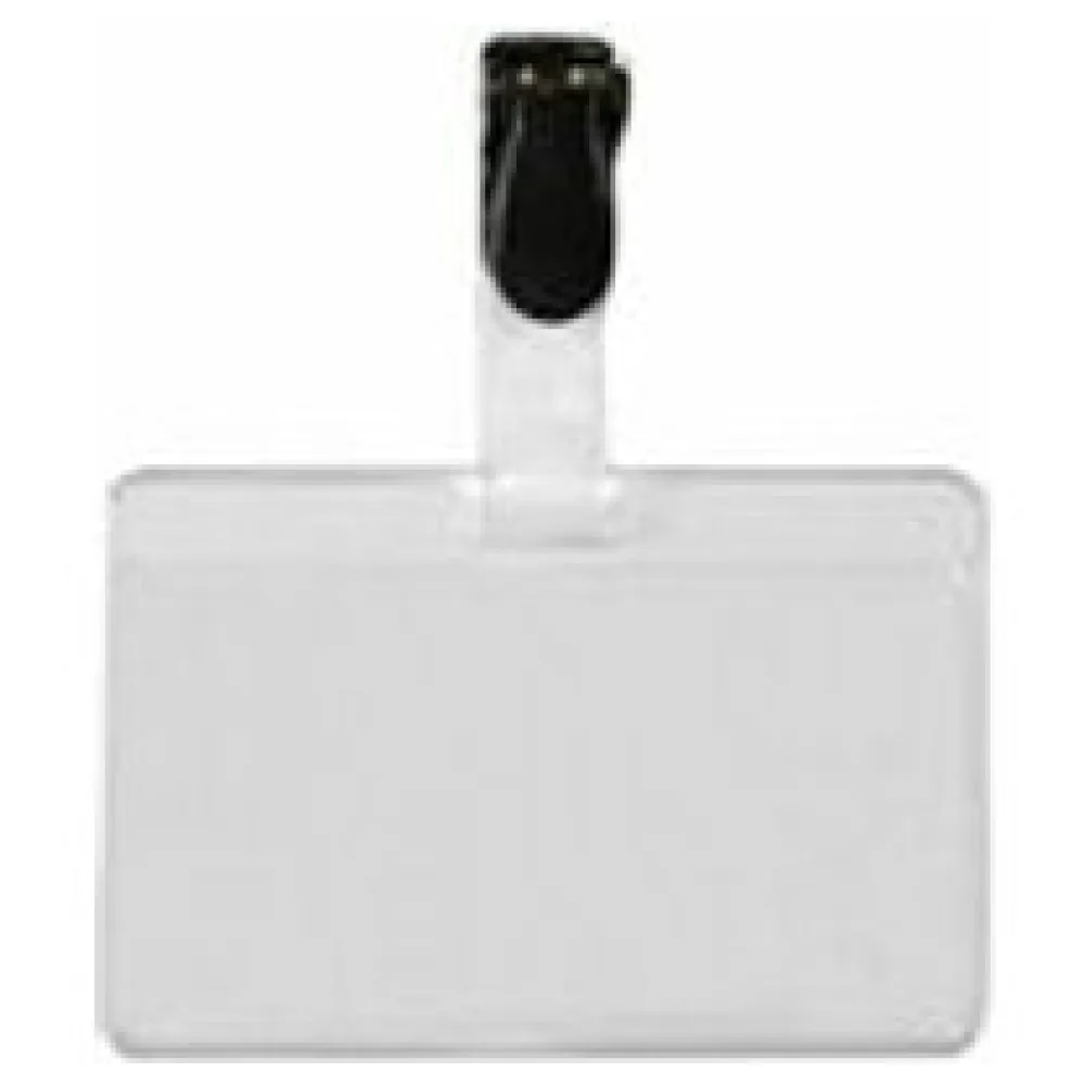 Kartenhalter Ausweishülle Namensschild 60x90/50x86mm mit Clip + Einleger 50 Stk. – Bild 3