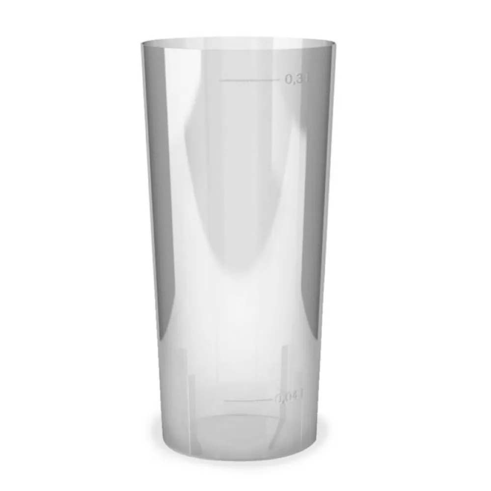 Einweg-Long Drink Glas 300ml mit Eichstrichen, PS, transparent glasklar, 10 Stk. – Bild 2