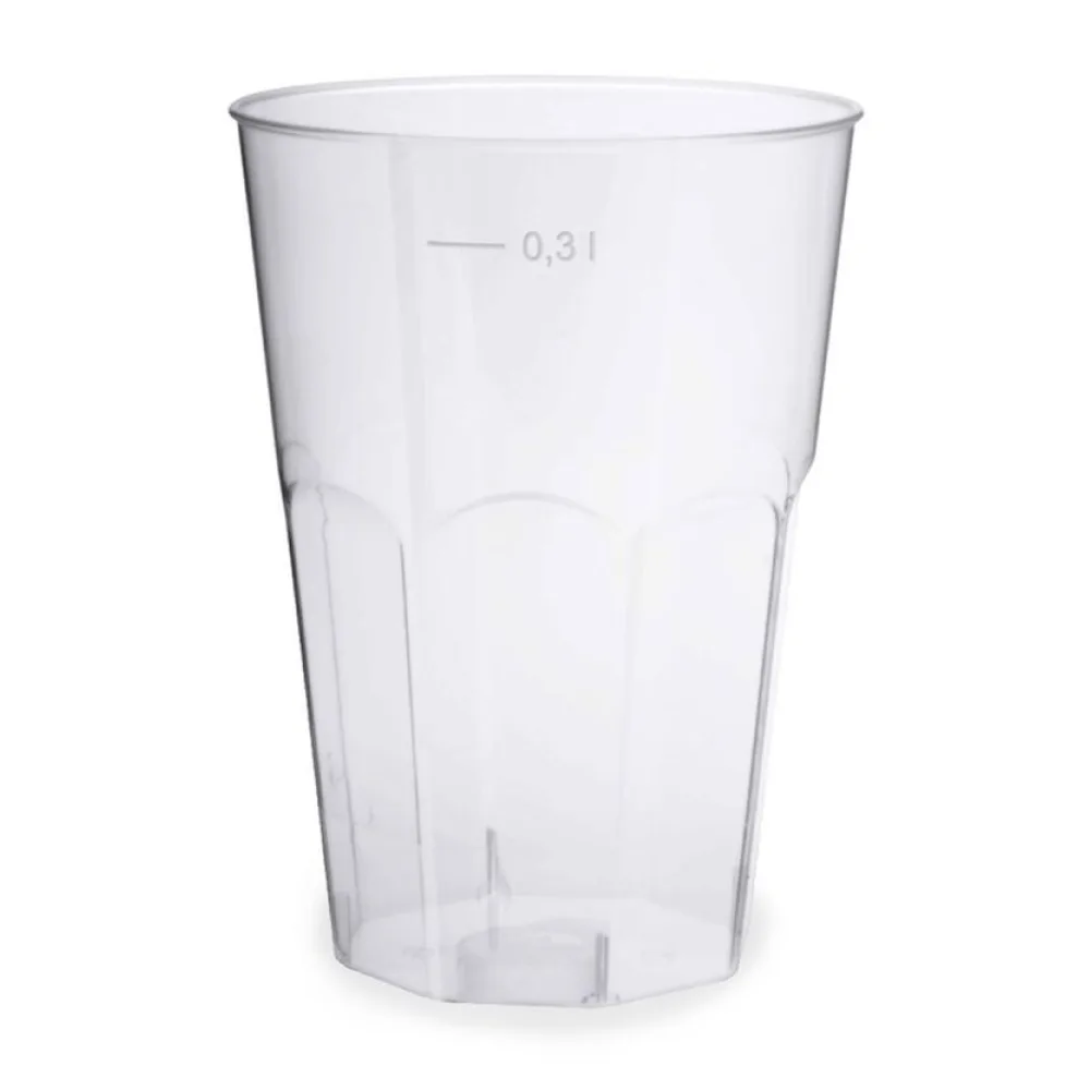 Einweg-Cocktailglas 300ml mit Eichstrichen, PS, transparent glasklar, 30 Stk. – Bild 2