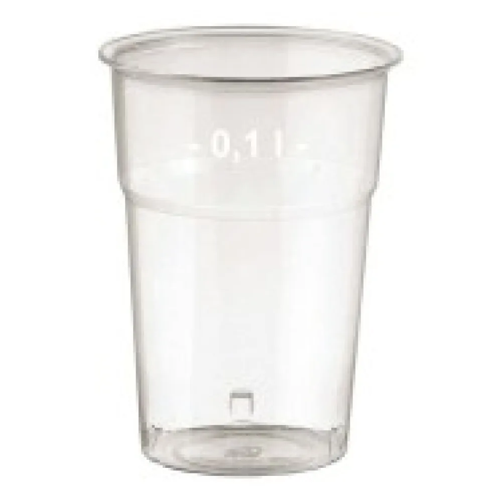 Brillant klare Trinkgläser 100ml mit Füllstrich, O 57 mm, 50 Stk.