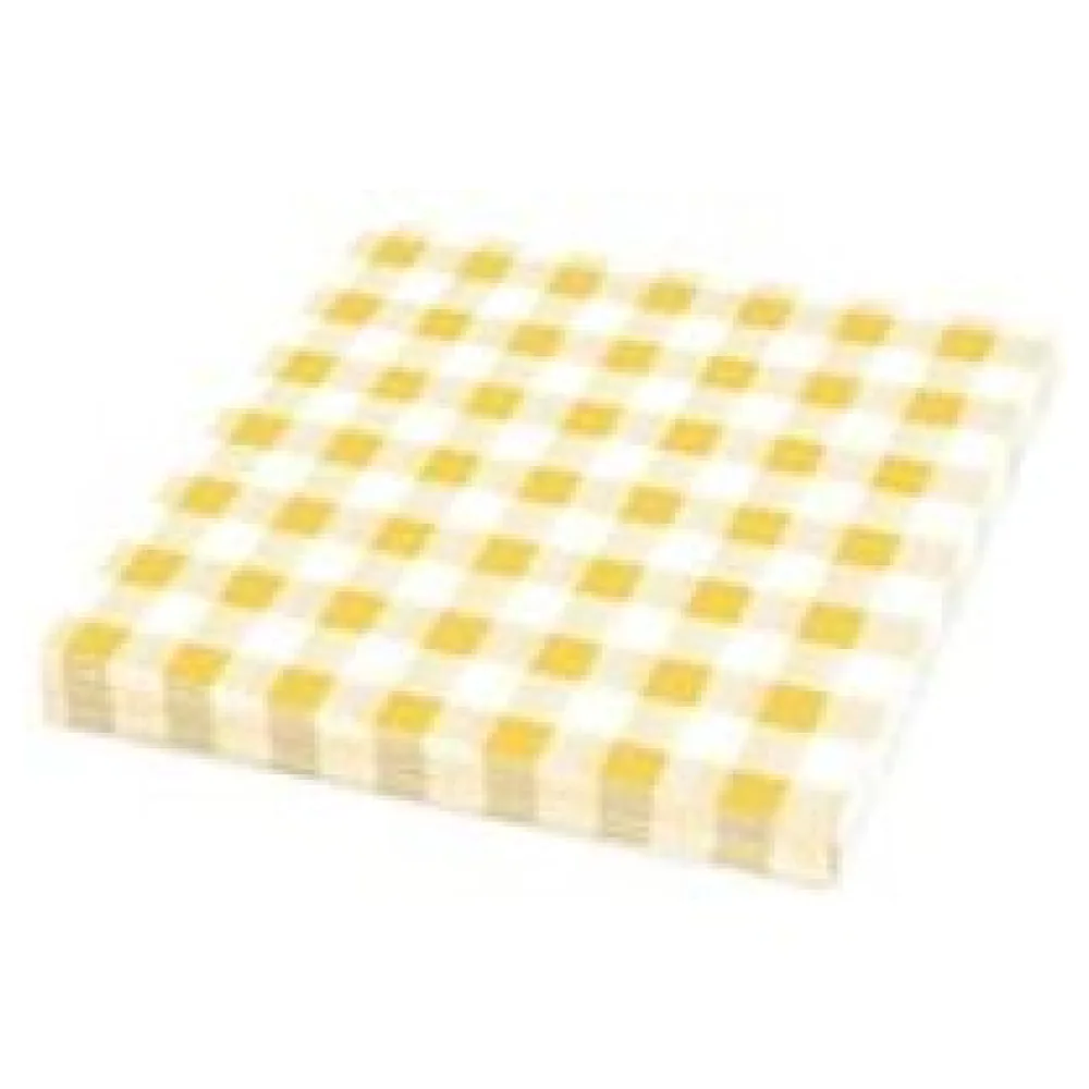 Servietten Prägeservietten 33 x 33 cm, 1-lagig, KARO gelb, 100 Stk. – Bild 3