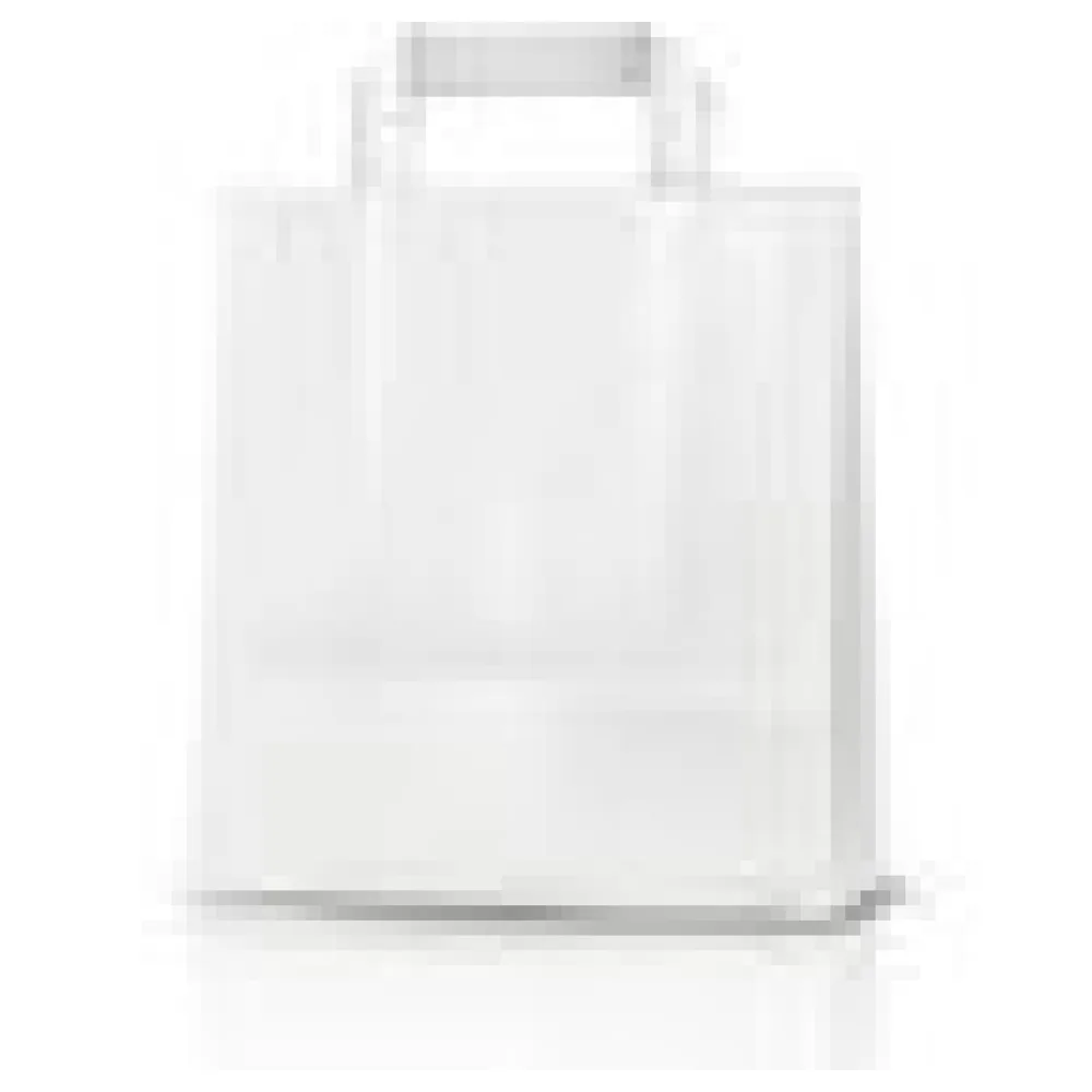 Papiertragetaschen aus Kraftpapier, 220+100x280mm, weiß 70 gr. – Bild 4