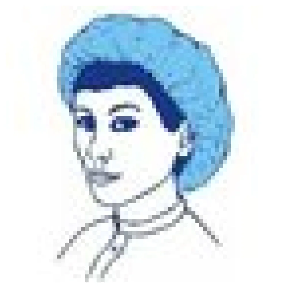 Vlieshauben extra leicht, blau, 100 Stk. – Bild 4