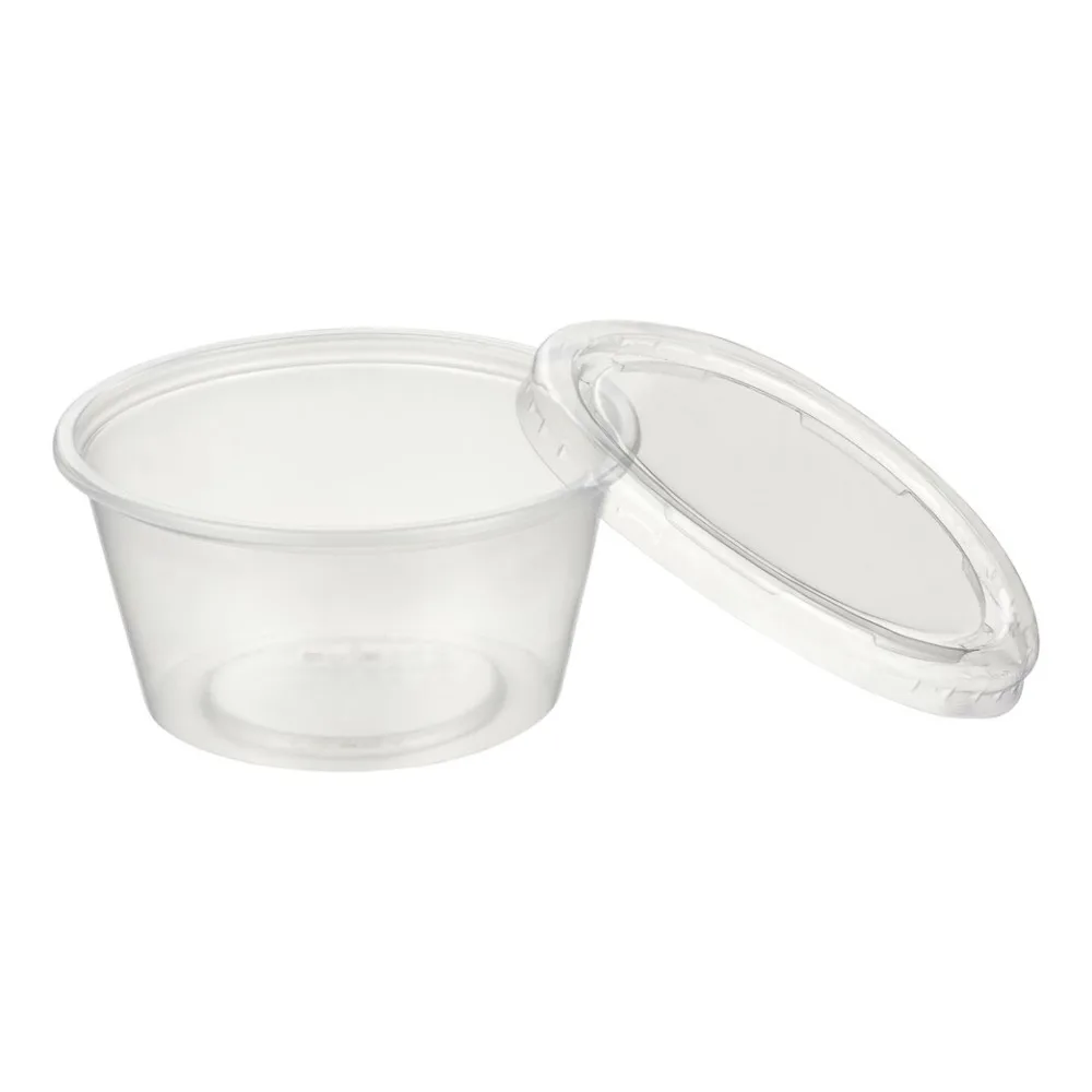 Dressingbecher Saucenbecher 30ml, transparent mit Deckel, aus PP, 50 Stk. – Bild 2