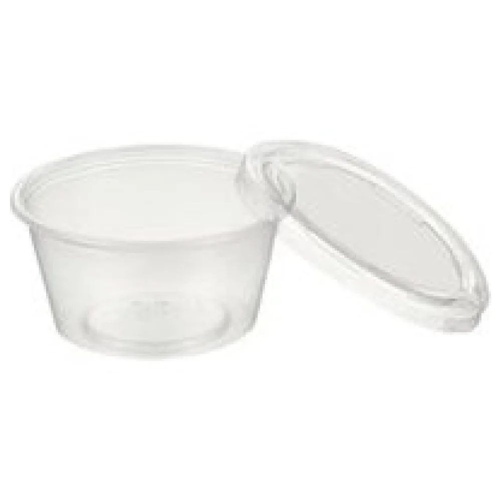 Dressingbecher Saucenbecher 30ml, transparent mit Deckel, aus PP, 50 Stk. – Bild 3