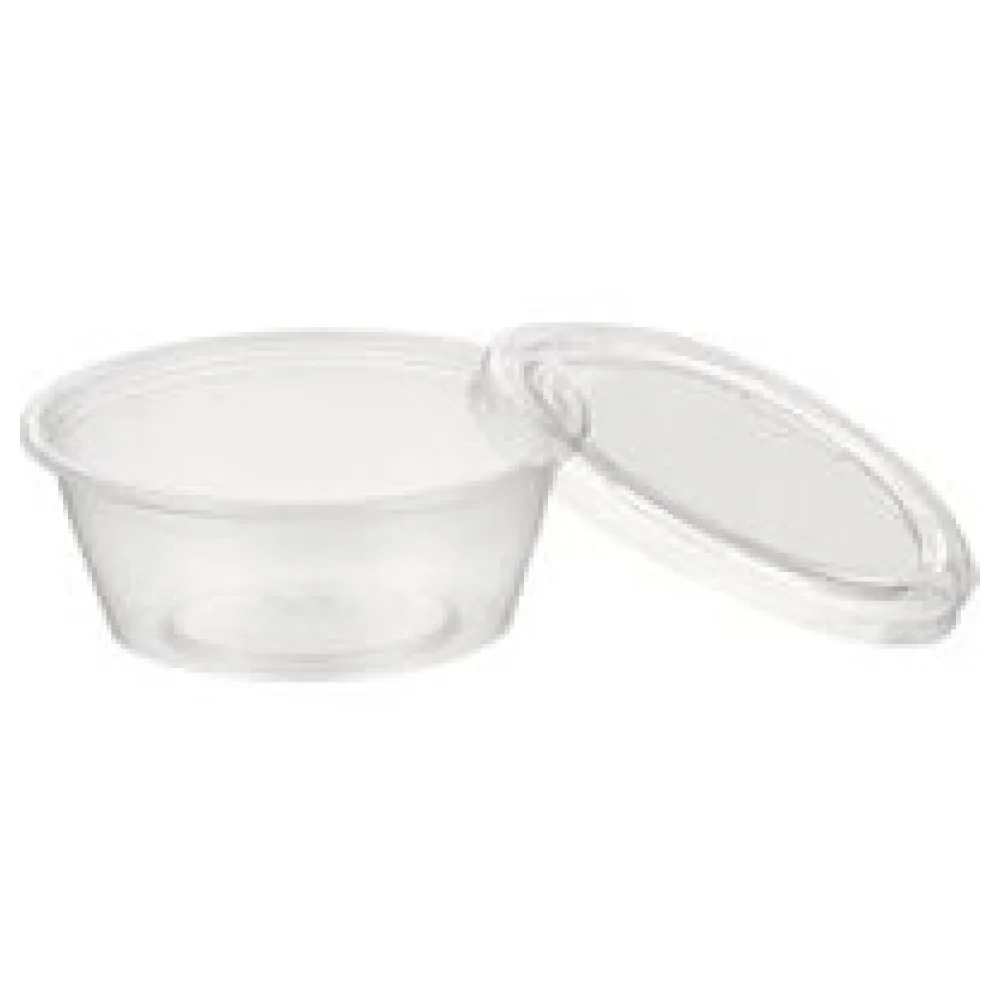 Dressingbecher Saucenbecher 50ml, transparent mit Deckel, aus PP, 50 Stk. – Bild 3