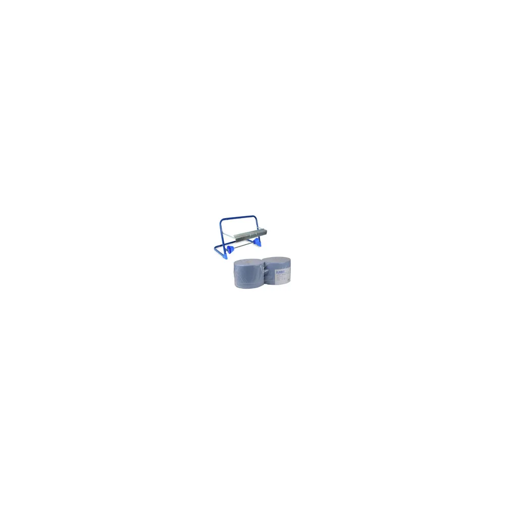 Wandhalter für Putztuchrollen inkl. 2 x 22cm breite 1000 Blatt Rollen