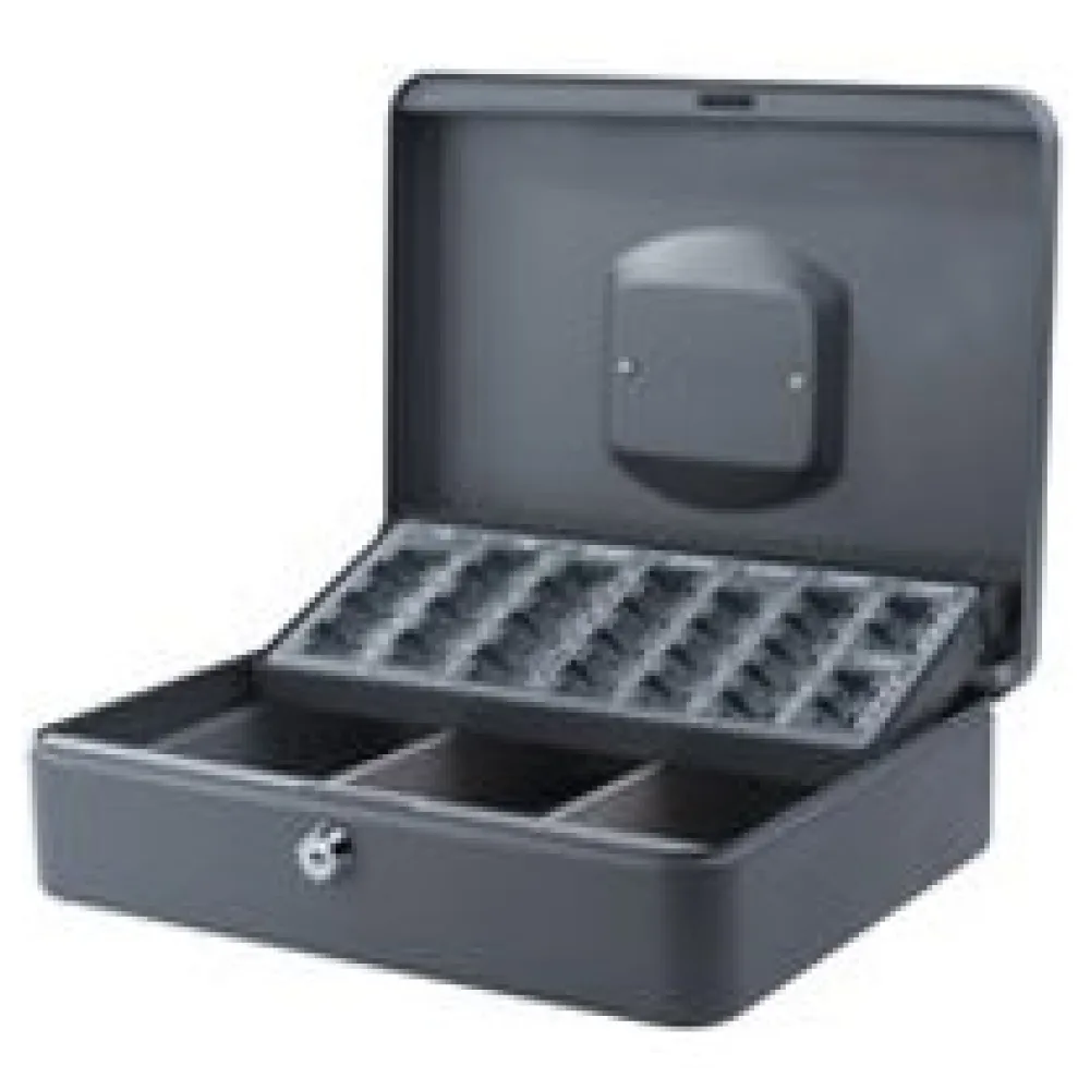 Geldkassette aus robustem Stahl inkl. Euro Münzbrett und Geldscheineinsatz – Bild 3