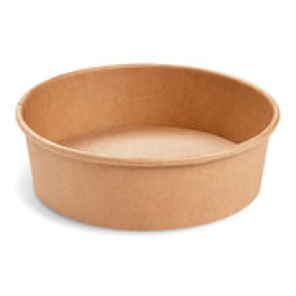 Salatschalen Feinkostschalen braun O150mm aus Pappe PE-beschichtet 500ml, 50 Stk.