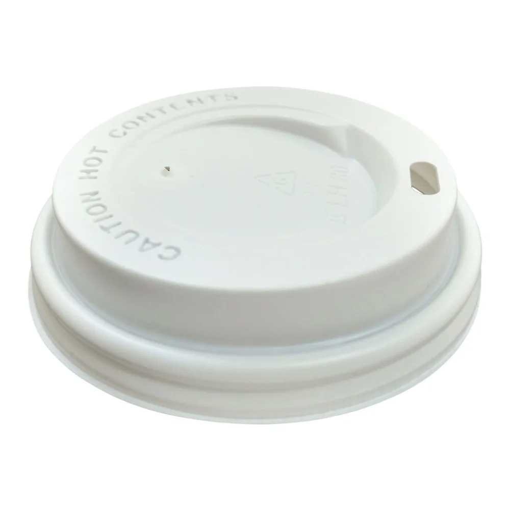Domdeckel weiß für Pappbecher - "Coffee to go" - 200ml mit 80mm O, 100 Stk. – Bild 2