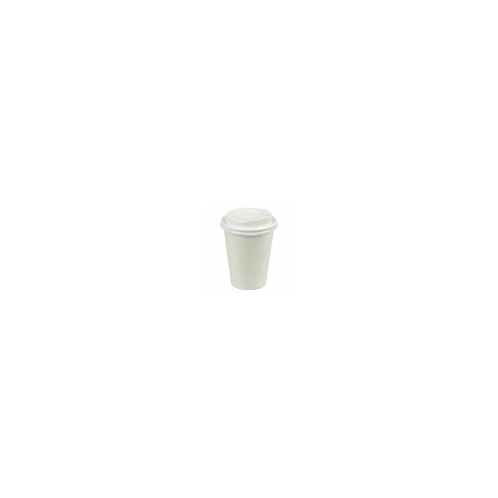 Heiß- und Kaltgetränkebecher weiß, mit Deckel, Pappe beschichtet 200 ml 50 Stk.