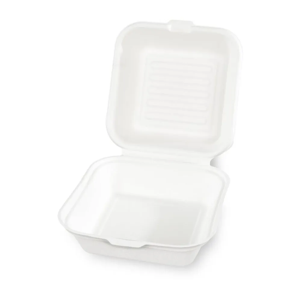 Hamburgerbox Burgerboxen groß 145x133x75mm geschäumt, weiß, 125 Stk. – Bild 2