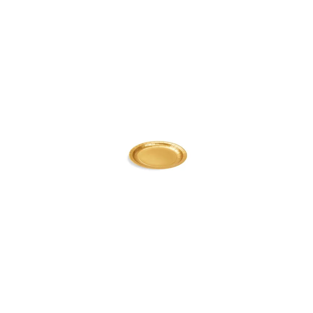 Pappteller Gold O23 cm - FSC Einwegteller für Party, Geburtstag, Hochzeit, 10 Stk.