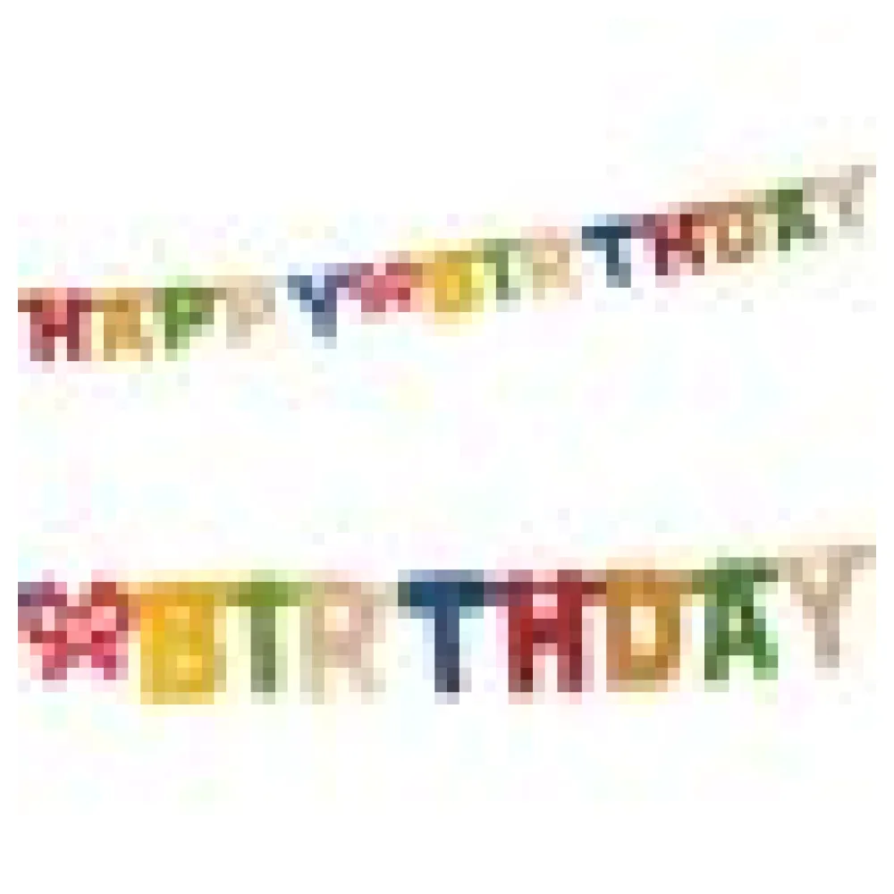 Girlande Geburtstag HAPPY BIRTHDAY bunt 1,5 m x 11 cm – Bild 4