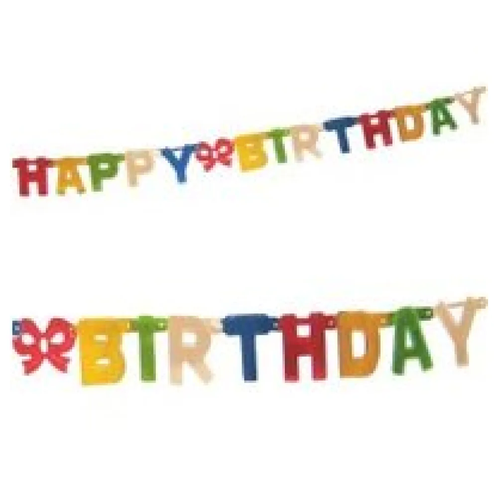 Girlande Geburtstag HAPPY BIRTHDAY bunt 1,5 m x 11 cm – Bild 3