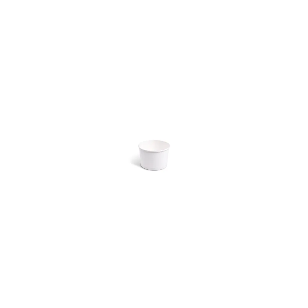 Papierbecher Feinkostbecher Eisbecher rund weiß 475 ml, O 11cm, 50 Stk.