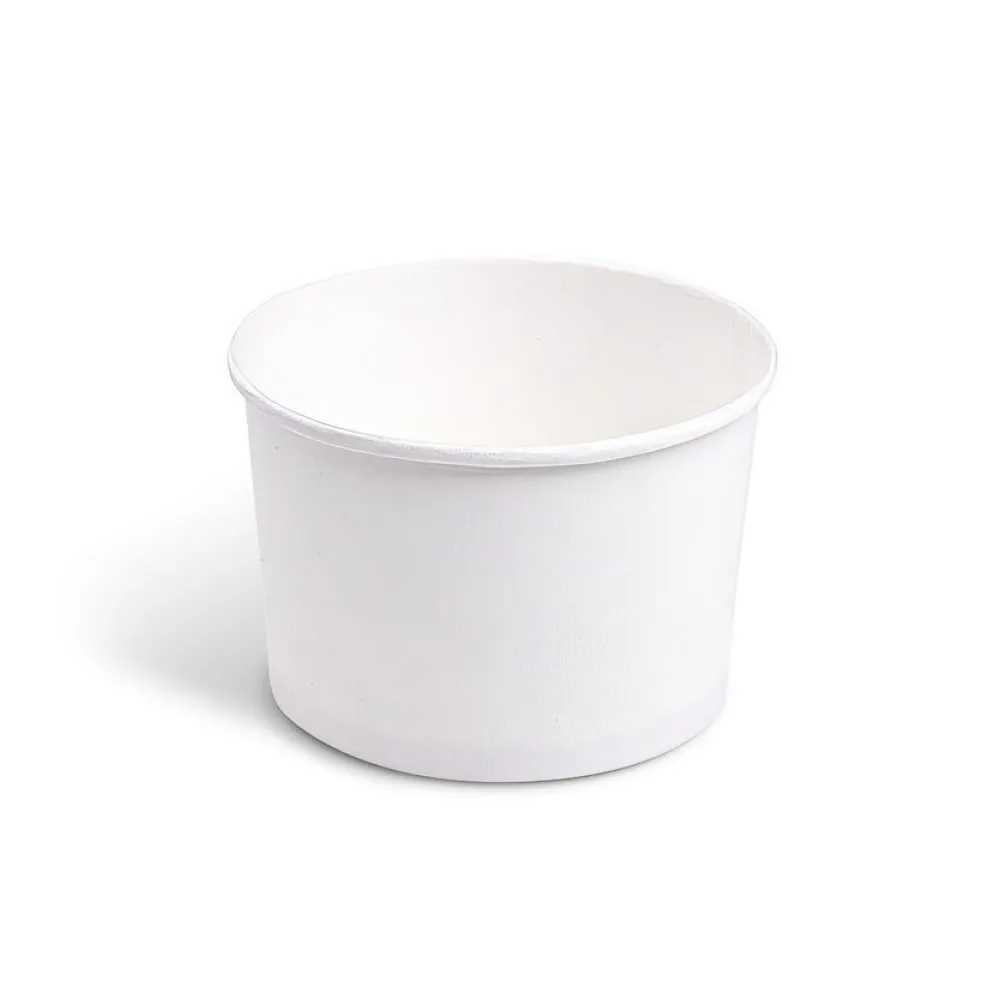 Papierbecher Feinkostbecher Eisbecher rund weiß 475 ml, O 11cm, 50 Stk. – Bild 2