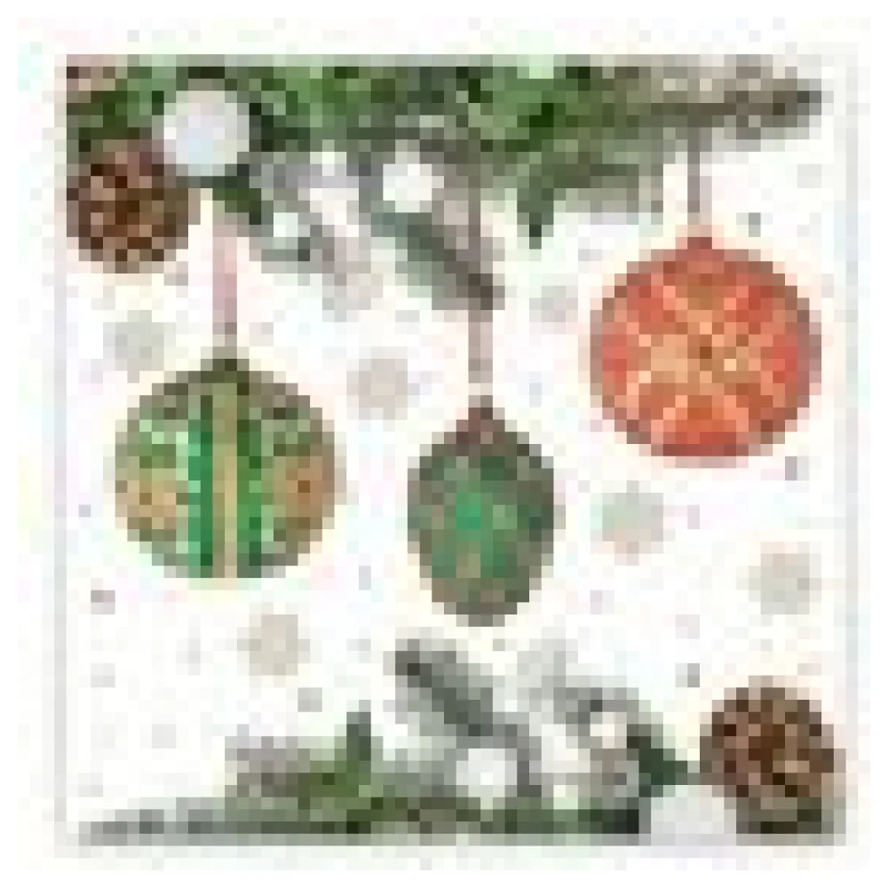 Weihnachtsservietten 3-lagig 33 x 33 cm Weihnachtskugeln am Baum, 20 Stk. – Bild 4