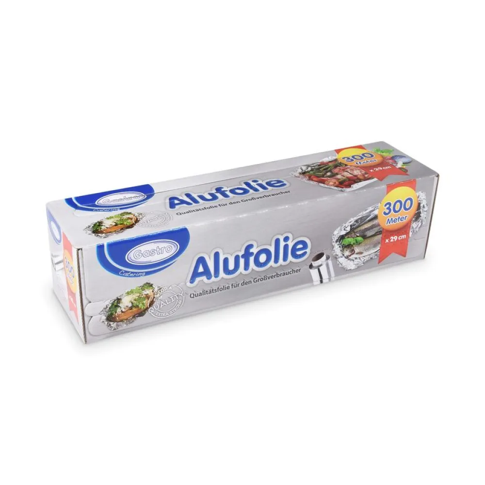 Alufolie in praktischer Spenderbox mit Abriss-Schiene 29 cm x 300 m, 10,5 my – Bild 2