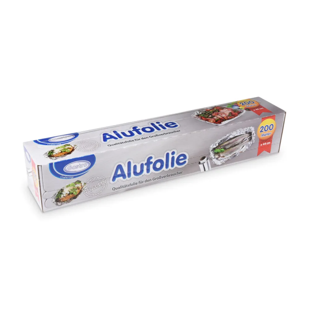 Alufolie in praktischer Spenderbox mit Abriss-Schiene 44 cm x 200 m, 11 my – Bild 2