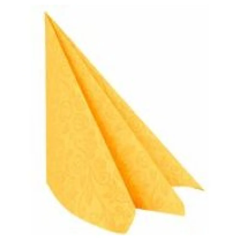 Servietten Airlaid 40x40cm, 1/4 -Falz, mit Rosenmuster, gelb, 50 Stk. – Bild 3
