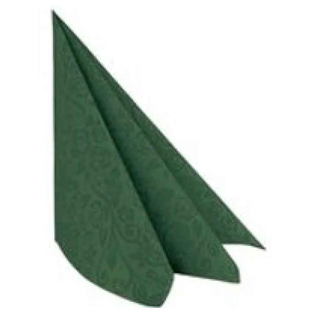 Servietten Airlaid 40x40cm, 1/4 -Falz, mit Rosenmuster, dunkelgrün, 50 Stk. – Bild 3