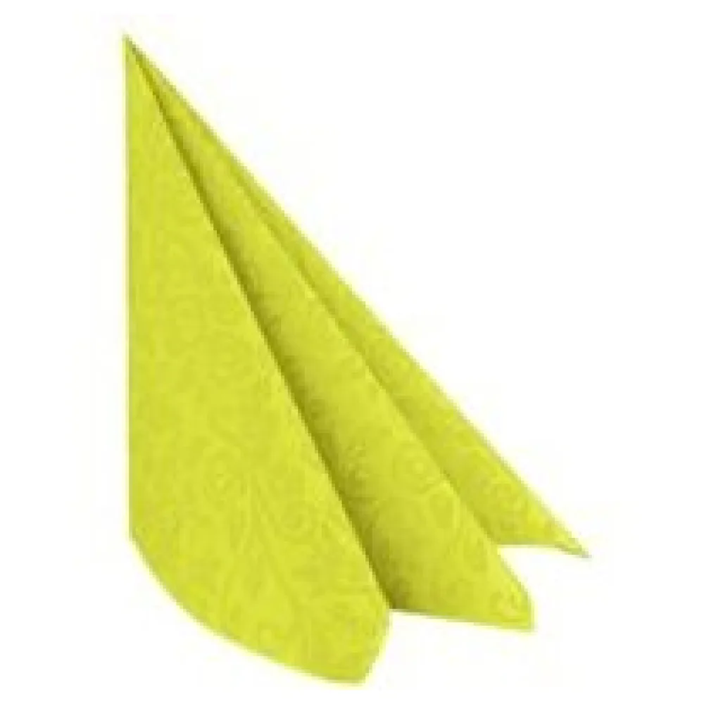 Servietten Airlaid 40x40cm, 1/4 -Falz, mit Rosenmuster, gelbgrün, 50 Stk. – Bild 3