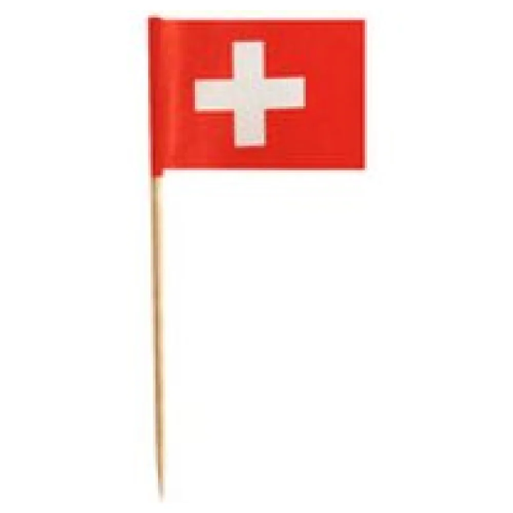 Flaggenpicker Fahnenpicker Deko-Picker Land 'Schweiz', 100 Stk. – Bild 3