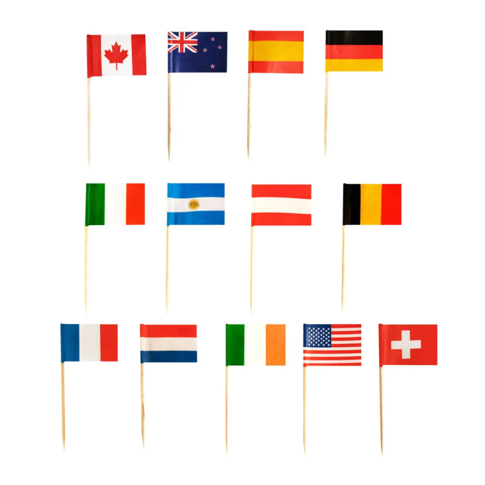 Flaggenpicker Fahnenpicker Deko-Picker Länder 'Nationen', 500 Stk. – Bild 2