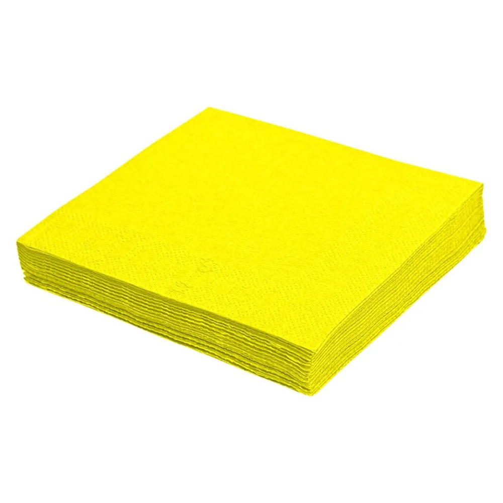 Servietten 24 x 24 cm 1/4 -Falz, 2-lagig gelb, 250 Stk. – Bild 2