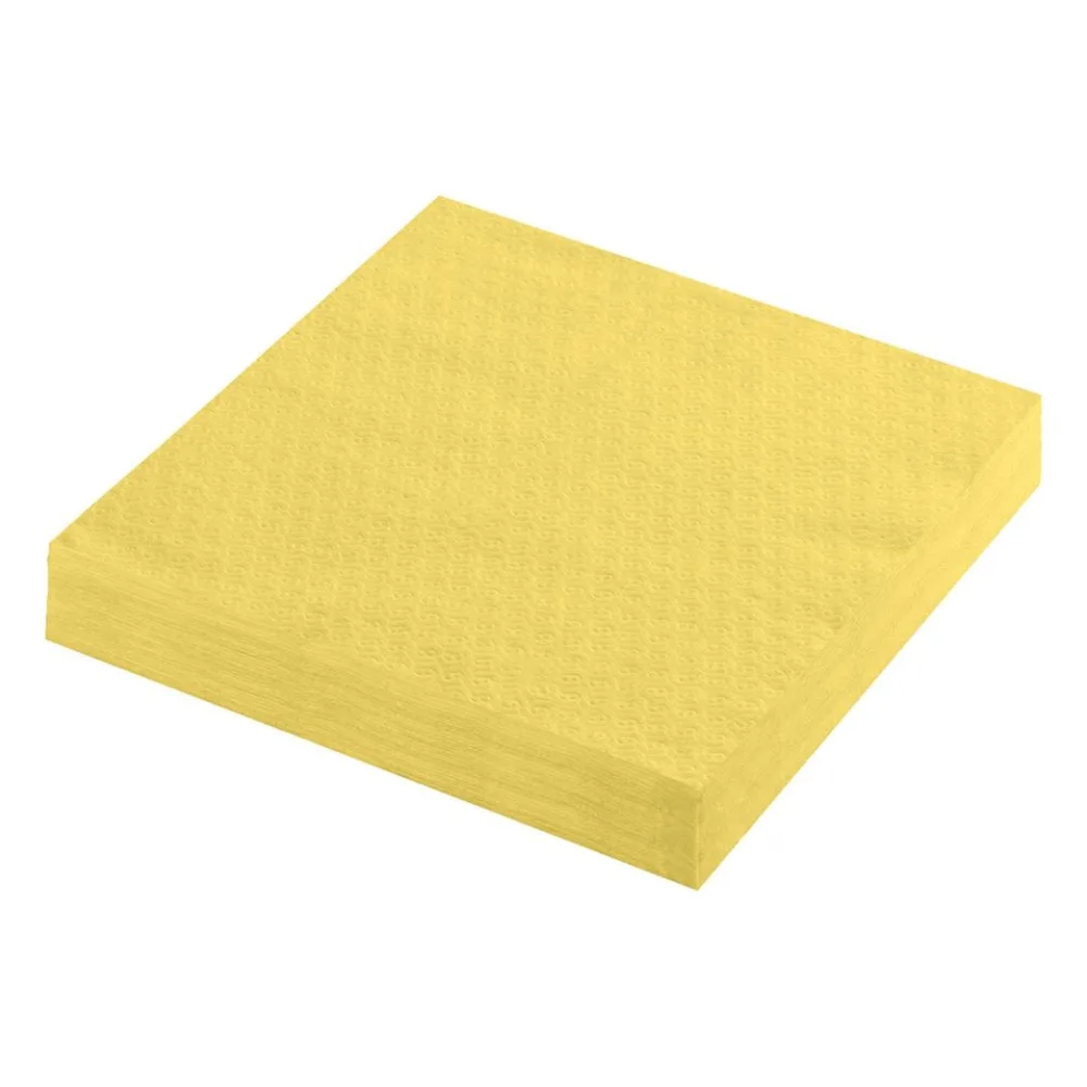 Servietten Prägeservietten 1-lagig, 33 x 33 cm, gelb, 100 Stk. – Bild 2