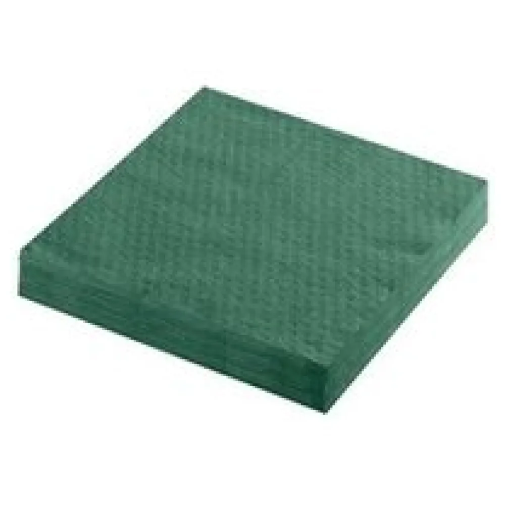 Servietten Prägeservietten 1-lagig, 33 x 33 cm, dunkelgrün, 100 Stk. – Bild 3