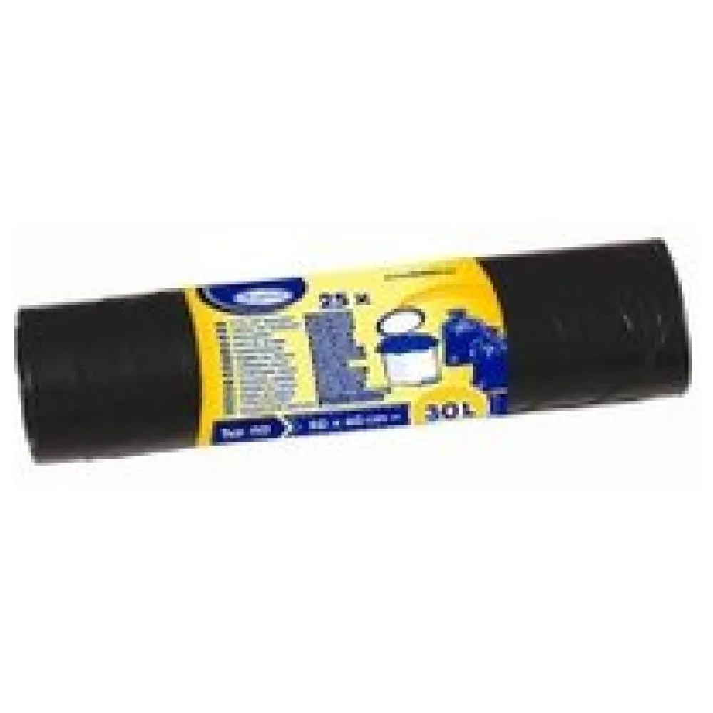 Mülleimerbeutel 30 Liter, 50 x 60 cm, schwarz, extra stark, 25 Stk. – Bild 3
