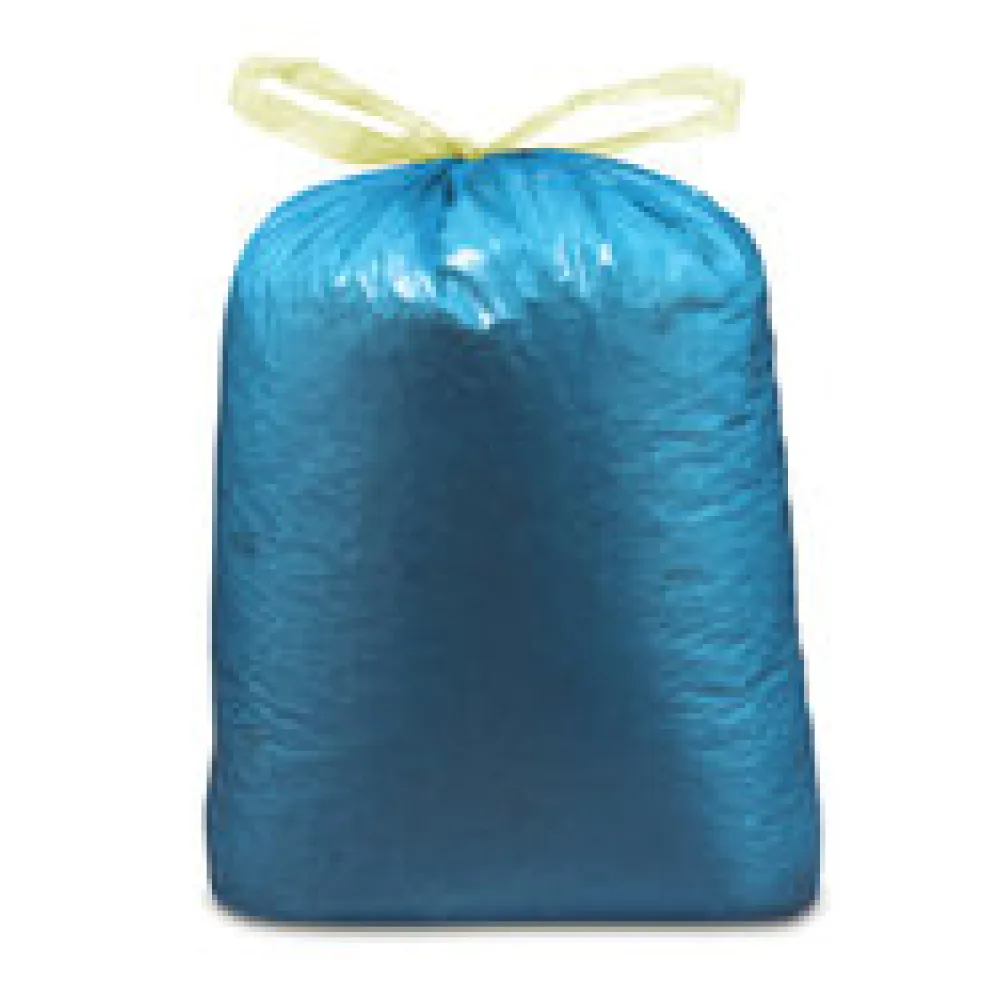 Müllsäcke mit Zugband 120 Liter 70 x 100 cm LDPE blau, 25 Stk.