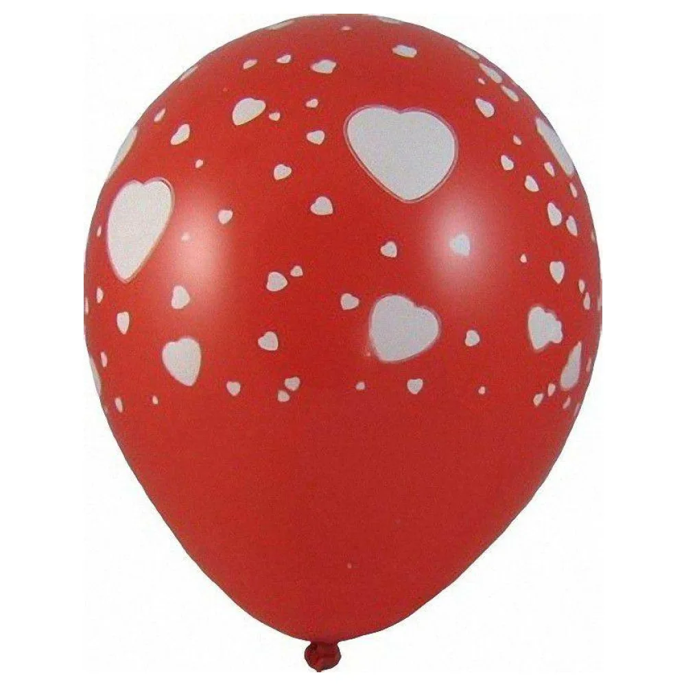 Luftballons 'Weiße Herzen' O 300 mm, Größe 'L', 5 Stk. – Bild 2