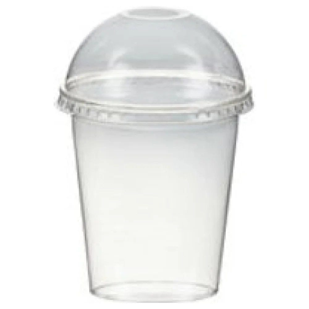 Smoothiebecher + Domdeckel mit Öffnung 300 ml, O 95mm, PET, glasklar, 50 Stk. – Bild 3