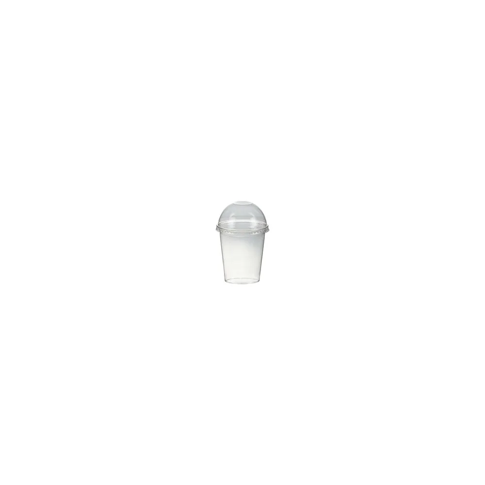 Smoothiebecher Dessertbecher + Domdeckel 300 ml O95mm, PET, glasklar, 50 Stk.